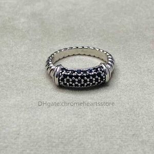 2024 Kvalitetsmodesmycken Platinum Band High Ring Rings Designer Diamond Mens Black White Plated Womens