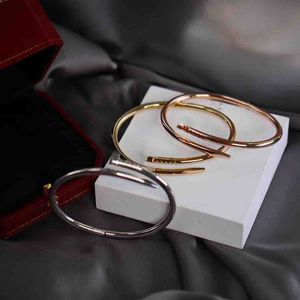 18k material de ouro real charme pulseira de unhas grossas para mulheres e homens jóias de noivado presente tem caixa de carimbo certificado ps9203