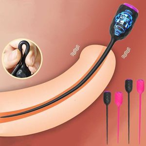 Sex Toy Massager Ny 10 hastighet lång urinrörs vibratorkateter penisplugg för män som vibrerar urinröret ljuddilator dildo