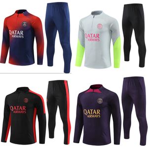 Tracksuit s mbappe jacka futbol män långa ärmar överlevnad sätter hommes sportkläder vuxna träning kostymer fotbollsspår topp s-2xl