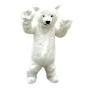 Costume da mascotte di orso polare di Halloween Abiti da personaggio dei cartoni animati di alta qualità Abiti da carnevale di Natale Abiti da esterno per feste di compleanno per adulti