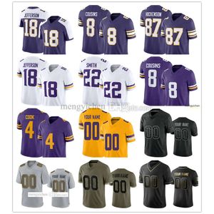 Maglie da calcio uomo 84 Randy Moss 10 Fran Tarkenton 22 Paul Krause 28 Adrian Peterson 44 Chuck Foreman 56 Chris Doleman 80 Cris Carter 88 Alan Page 93 John Randle