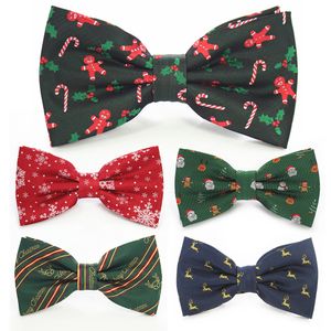 Neck Ties JEMYGINS Christmas Bow for Mens Shirt Snowflake Tree Pattern Men Silk Tie Party Gift 230919