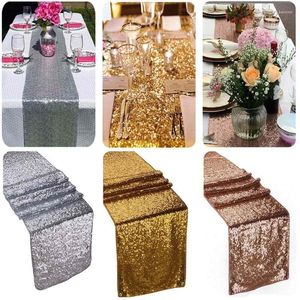 Table Runner 2023 Fashion Tablecloth Champagne/Gold/Silver Sequin Sparkly Wedding Party Decor