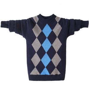 Pullover Winter Cotton Children's Clothing Boy's Clothes Oneck Pullover Sweater Winter Keep Warm Kids 230918