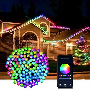 LED Strings Party App Remote Control LED Color Changing Fairy Light String USB 15M 100LEDS Garland Light Christmas Tree Outdoor Party Decoration HKD230919