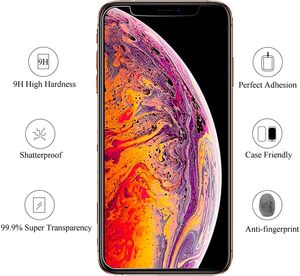 Proteggi schermo in vetro temperato antigraffio per iPhone 15 14 13 12 Mini 11 Pro Max X Xs Max 8 7 6 Plus Pellicola protettiva