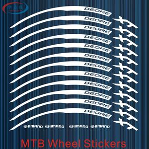 Bisiklet Grupları 12PICS/Set Wheel Rim Mountain Bike 26 27.5 29er İnç Disk Tekerlek Sticker Dekoratif Etiketler Bisiklet Çıkartmaları MTB Tekerlek Sticker 230919