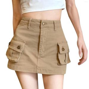 Skirts Women's Anti Slip Denim Tooling Skirt Showing Thin Half High Waist A Line Short Ballet 12 Drop Bed