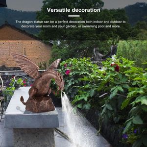 Garden Decorations Creative Water Fountain Spray Dragon Water-Breathing Pattern Resin Statue High Quality For Outdoor