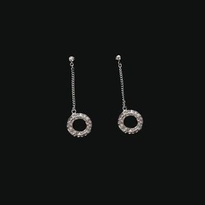 Fashion diamond earrings aretes for lady women Party wedding lovers gift engagement jewelry for Bride With BOX328I