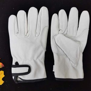 Five Fingers Gloves Korean Version Driver Gloves Outdoor Soft Sheepskin Leather Durable Wear-resistant Welding Labor Insurance Gloves 230818