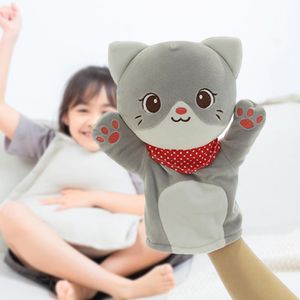 Puppets Stylowy kot pluszowy zabawka urocza ręka Puppet Toy Soft Cat Doll Hand Puppet Kids Glove Toy Entertainment 230919