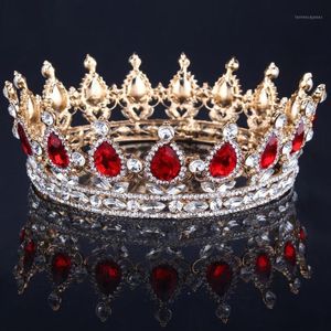 Coroa acessórios de cabelo barroco real tiara coroa strass super rainha casamento presente de noiva para mulheres 13059