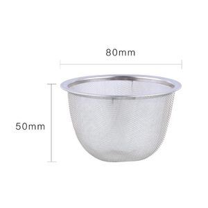 Tea Strainers Strainer Reusable 8Cm Diameter Stainless Steel Mesh Infuser Teapot Leaf Spice Filter Drinkware Kitchen Accessories Dro Dhpp3