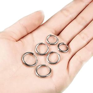 Stud Earrings Wholesale 10pcs Multicolor Steel Hinged Round Small Hoop Ear Rings Tragus Body Fashion Jewelry