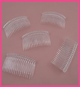 10PCS 90cm45cm 18teeth Clear Plain Plastic Side Comb for DIY bridal hair accessories handmade hair jewelry3558312