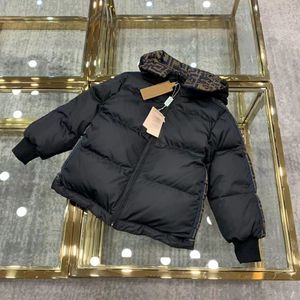 Kinder-Daunenmantel, Kindermäntel, Babykleidung, Mädchen-Jungen-Jacke, doppelseitig tragbare Luxuskleidung, 100 % Gänsedaunenfüllung mit Buchstabe F. Warm und bequem