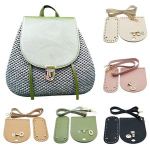 Bag Parts Accessories Adjustable PU Leather Strap Handbag Woven Bottoms For Shoulder DIY Handmade Replacement 230918