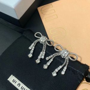 M-Letters Earrings Ear Stud Designer Women 925 Silver Plated Copper Crystal Earrings Jewelry Gift For Party Womens Wedding Jewellery