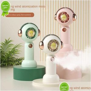 Altro Giardino domestico Mini ventilatore portatile USB ricaricabile Nano atomizzazione Bellezza Makeupwater Studente portatile Cartoon Lovely 2023 Drop Dhqa8