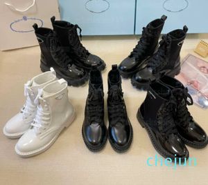 Kobiety buty czarne buty platformy nad skórzaną skórzane buty butów biały kowboj Chelsea but broń kobiet kolan pradd