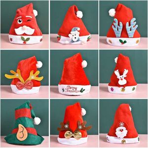 Christmas Decorations Santa Claus Red Luminous Hat Adult and Children 230920