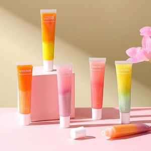 Batom 2 cores batom arco-íris colorido batom gordo óleo portátil brilho labial matizes multi-funcional colorido bálsamo labial 230919