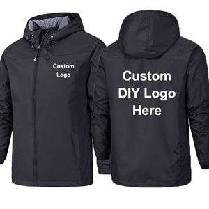 Men's Jackets Spring Autumn Custom Design Men Jacket DIY Print Zipper Coat Windproof Waterproof Unisex Outdoor 230919