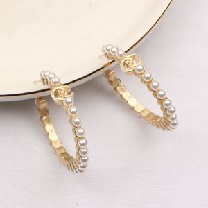 Designer Earings Double Letters C Stud Earring Hoop Earrings Fashion Women Jewelry Accessories Loves Gift 20 Style