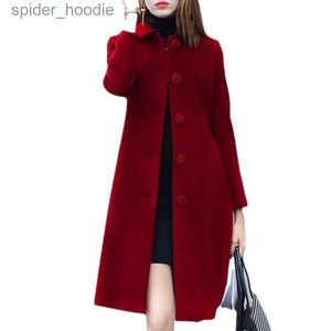 Men's Wool Blends Women Long Trench Coat British Pattern Jacket Thicken Warm Winter Cloak Beautiful Slimming Plus Size Overcoat S 3XL Dropshipping L230919