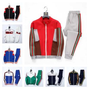 mens tracksuits design er Men Tracksuit Sportswear Set Brand Mens Tracksuit Sporting Fitness Clothing Two Pieces Polo Sweatshirts Pants Casual Mens Track SuitM