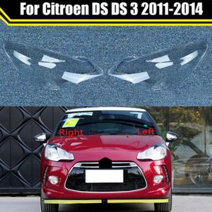 Främre bil skyddande strålkastarglaslinser täcker skugga skal auto transparent ljus bostadslampa för Citroen DS DS 3 2011-2014