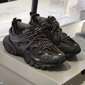 2023 designer de luxo mulher homem triplo s track 3.0 sneaker conforto plana chinelo malha nylon couro slide bb em relevo sandália sapato verão transporte rápido