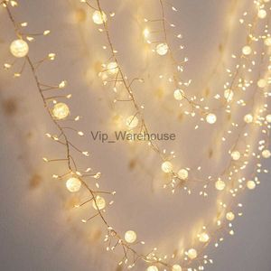 LEDストリングパーティーLED Firecracker Fairy Light Autdoor Waterfof Crystal Crackle Ball String Light for Christmas Tree Home Party Holiday Garden HKD230919