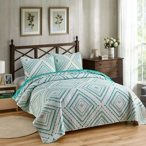 Conjuntos de cama Peça Quilt Set Tamanho Leve Microfibra Colcha Coverlet Green Bed Straps Set Capas para Camas Cama Bonito Lençol 230919