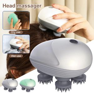 Hair Brushes Electric Head Massager Wireless Scalp Massager Waterproof Body Massage Health Care Shoulder Neck Deep Tissue Kneading Massage 230918
