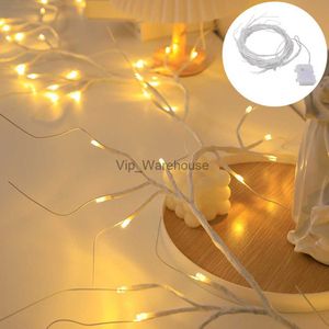 LED Strings Party Birch Branch Lights Garland String Lights 6ft Christmas Lighted Battery Operowany gałązka winorośl z 48 LED wróżki dla Xmas Decor HKD230919