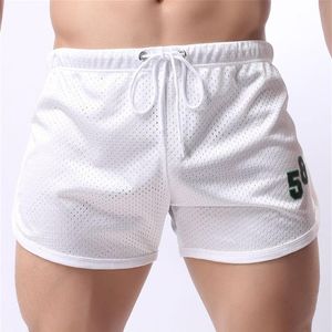 Varumärke Mens Nylon Boxer Shorts Men's Mesh Underwear Boxer Sexy Home Pyjamas Men's bekväma Men265s