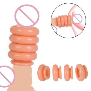 Sex Toy Massager Diy Penis Enlargement for Men Cock Rings Glans Testis Lock Delay Ejaculation Exerciser Couple Women Anal Plug