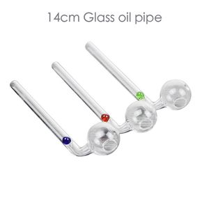 Cachimbo de vidro pirex de 5,5 polegadas, queimador de óleo, cachimbo de mão de vidro grosso colorido, cachimbos transparentes com balanceador diferente, acessórios para cachimbo de água