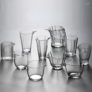 Weingläser Großhandel Tee -Set -Isolierung verdickter kreativer Tasse Ware Borosilikat Glass Transparent Fair Becher Krug
