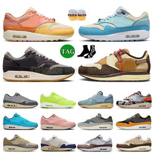 Top quality 1 87 running shoes designer 1s cactus obsidian Blue Gale Urawa Somos Familia Crepe Soft Grey Patta men women sneakers trainers big size 13
