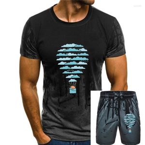 Fatos masculinos clima balão de ar impressão mulher plus size t camisa feminina algodão camiseta manga curta verão camiseta topos casual tshirt