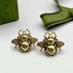 Brincos de abelha de latão clássicos da série G, joias de grife