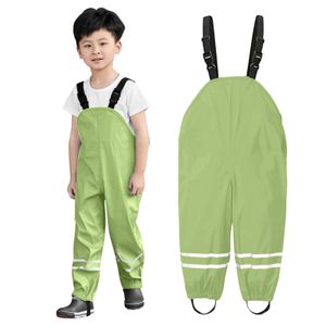 Trousers 1-9 Years Old Kids Rain Pants Outdoor Waterproof Rainwear Baby Boy Girl Dungarees Windproof Waterproof Mud Jumpsuit Clothes 230918