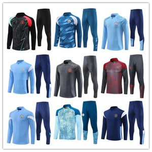 22/23/24 Man City Tracksuit Men Kids 23 24 Manchesters Training Suit Långärmad man sportkläder fotbollsstad män pojkar överlevnad fotbollsutbildningsdräkt