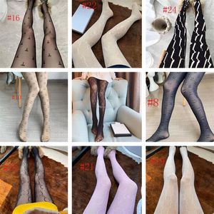 Tasarımcı mektupları uzun çoraplar tayt tays kadınlar için çoraplar Seksi siyah çorap külotlu çorap net çorap partisi gece kulübü2020
