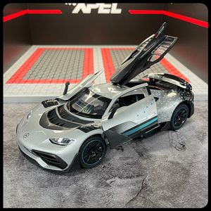 Diecast Model 1 24 Simulation BENSI AMG ONE Sport Alloy Car Druckguss Spielzeugfahrzeuge Dekoration Kinderspielzeug für Kinder Weihnachtsgeschenke 230918