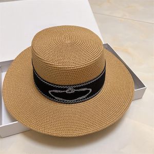 豪華なデザイナーストローバケツ帽子女性ファッションメンズ旅行サンバイザー帽子夏のニットサンシェード野球帽子casquette 2302212f
